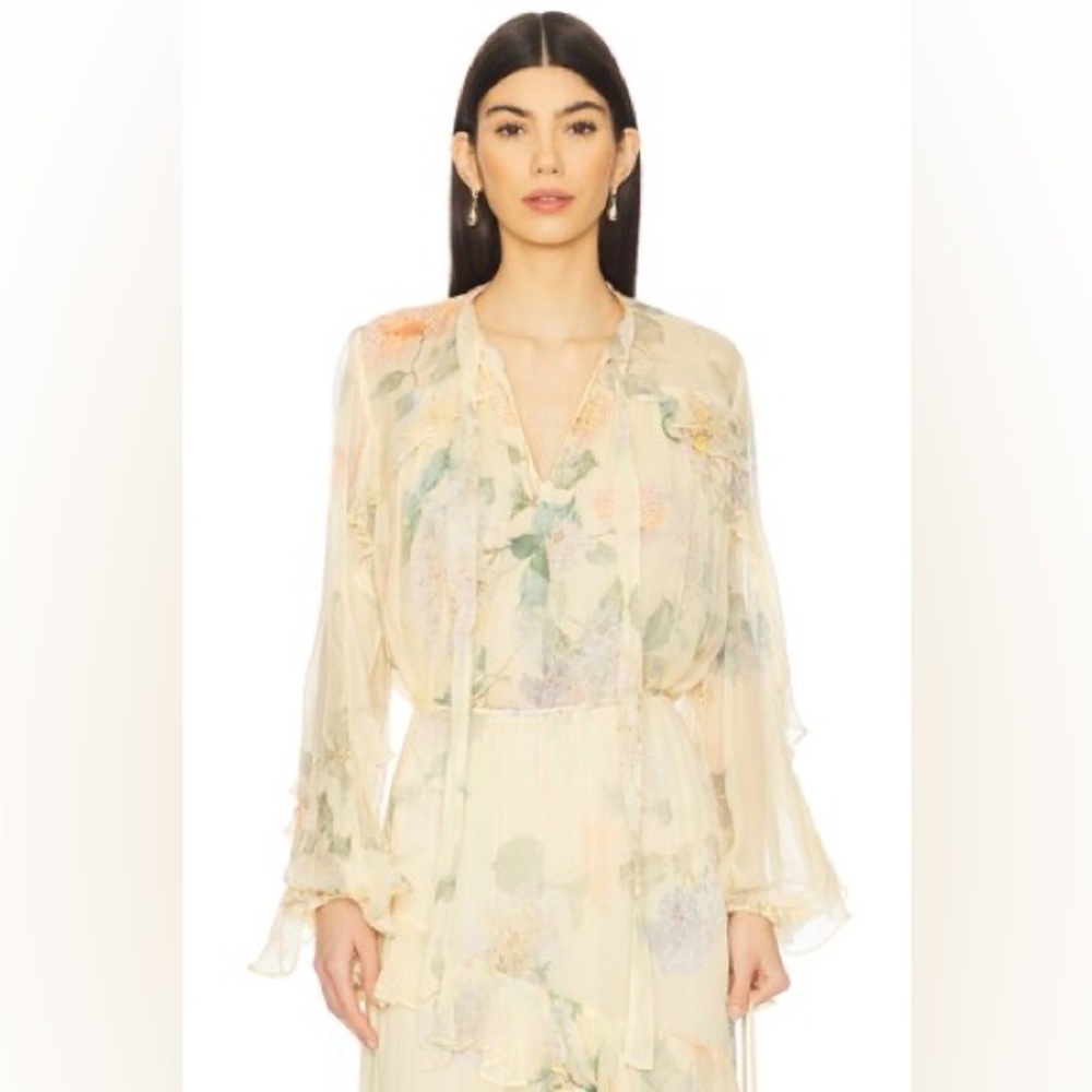 ZIMMERMAN Illuminate Flutter Top in Lemon Hydrangea